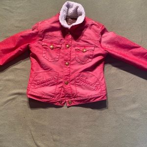 True religion Red fur jacket